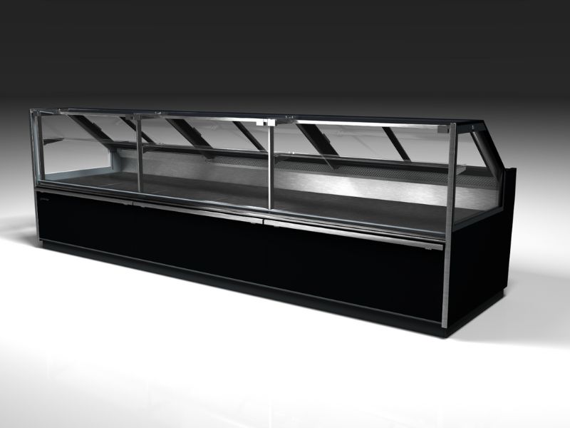 Eskimo LX serve-over curved glass display case